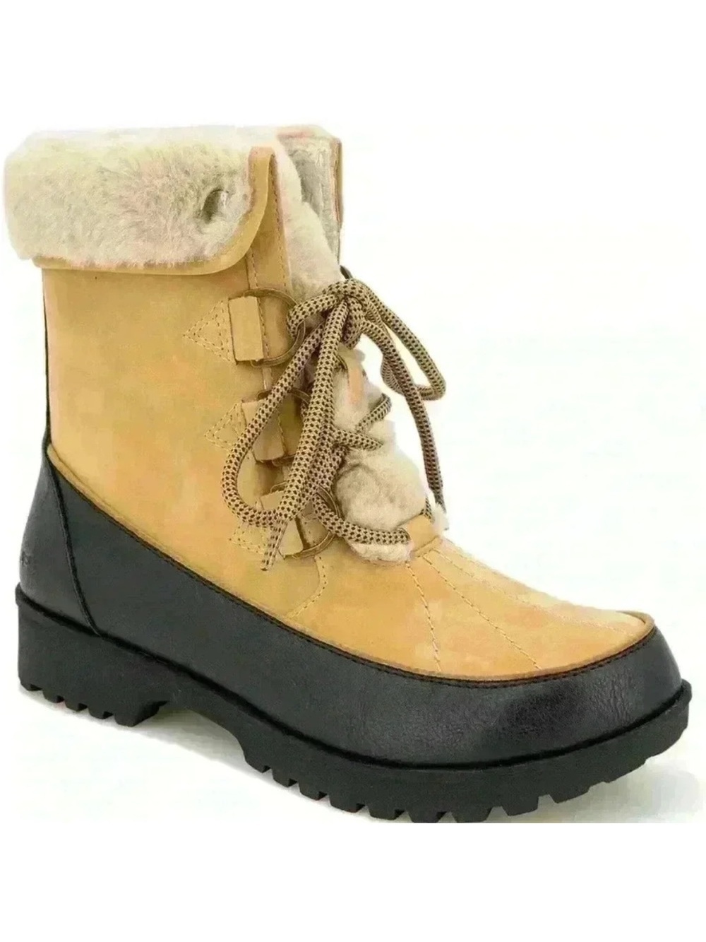 Jambu Northgate Faux Fur Trim Boot in Tan Size 6 NIB